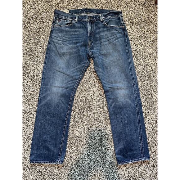 Polo Ralph Lauren Mens 36x31 Dark Wash Denim Relaxed Straight - Picture 3 of 12